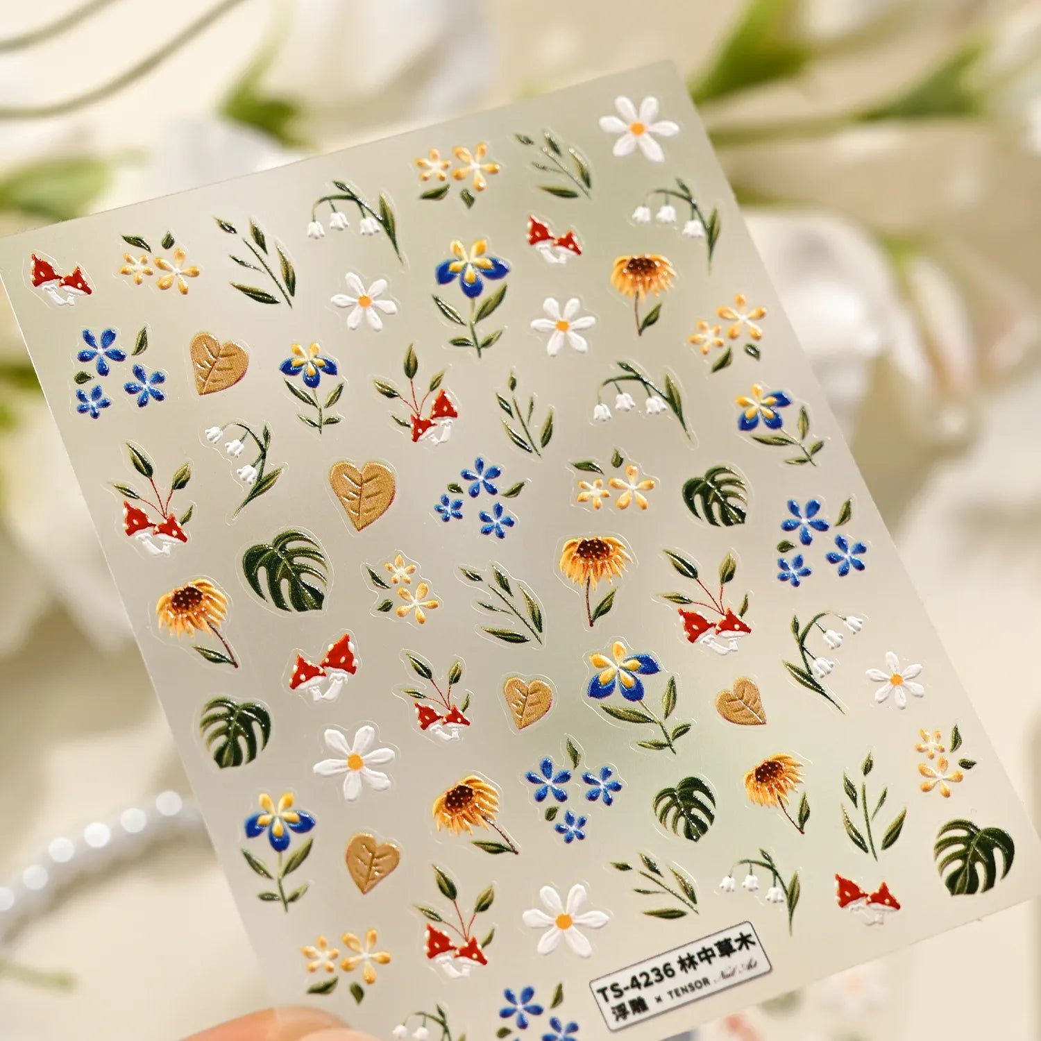 Lily Flower Nail Art Stickers Wild Flowers Rose Sticker Decals