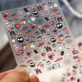 Kawaii Halloween Nail Stickers - Y2K Pink Spooky Ghost Decals 4325