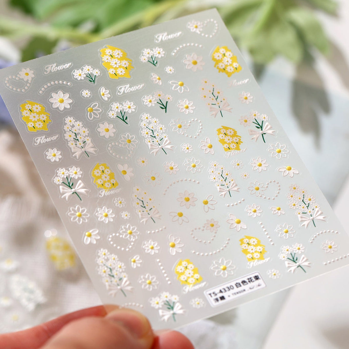 Daisy Flower Nail Art Stickers Decals 