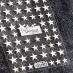 Colorful Star Nail Art Stickers Black Red Cross Stars Shape Adhesive Sticker Decals TS435