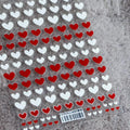 Gradient Colors Heart Shape Nail Art Stickers Candy Love Hearts Adhesive Sticker Decals For Valentine's Day TS436
