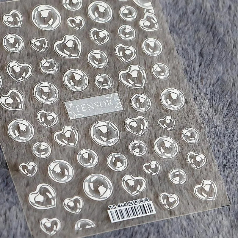 Nail Art Stickers Adhesive Dye Bubble Sticker Decals TS462
