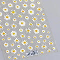 Daisy Flower Nail Art Stickers 3D Floral Adhesive Sticker Decals TS467