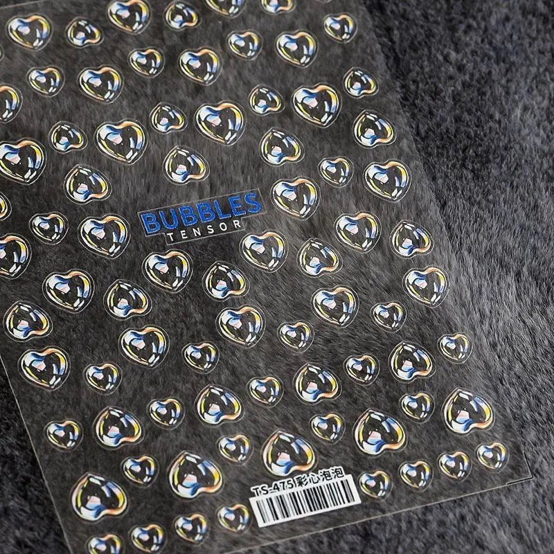 NailMAD Nail Art Stickers Adhesive Dye Bubble Sticker Decals TS475