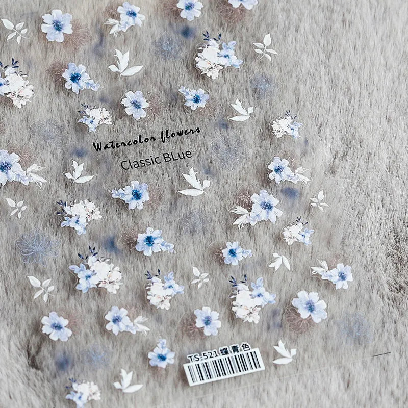 3D Ultra Thin Nail Art Sticker Decals - Rose Flower Nail Sticker