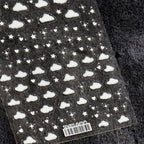 White Cloud Nail Art Stickers 3D Adhesive Sticker Decals TS536