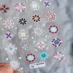 Bohemian Style Nail Art Stickers Adhesive Embossed Sticker Decals TS570 embossed