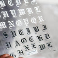 Colorful Initials Nail Art Stickers Adhesive Embossed Alphabet Sticker Decals TS681 embossed