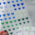 Colorful Hearts Nail Art Stickers Love Heart Shape Adhesive Embossed Sticker Decals TS812 embossed