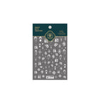 5D Winter Snowflake Nail Art Stickers White Snow Adhesive Sticker Decals TS910 embossed