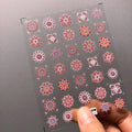 Summer Colorful Nail Art Stickers Adhesive Slider Bohemian Embossed Sticker Decals TS987 embossed