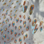 Textured Gold Foil Nail Art Stickers 6107