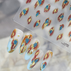 Textured Gold Foil Nail Art Stickers 