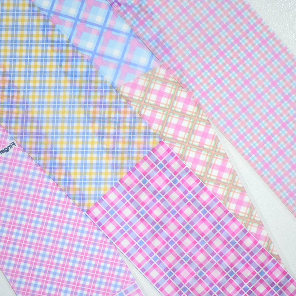 The Preppy Plaid Nail Foil Collection (50cm) - 3952