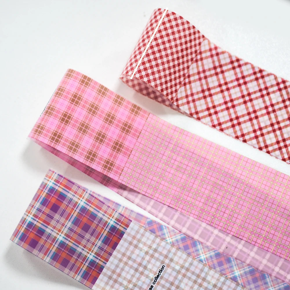 The Preppy Plaid Nail Foil Collection (50cm) - 3952