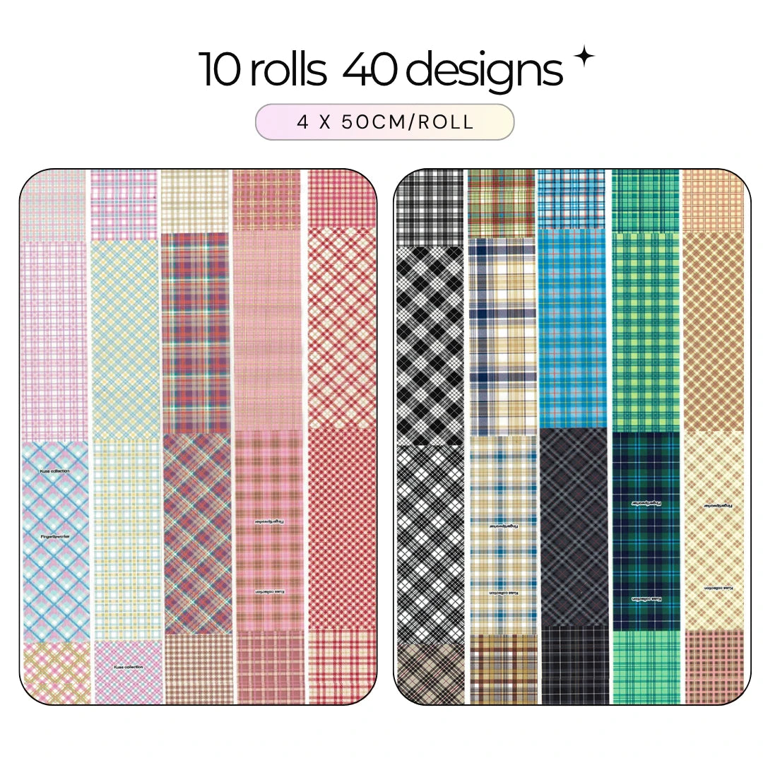 The Preppy Plaid Nail Foil Collection (50cm) - 3952