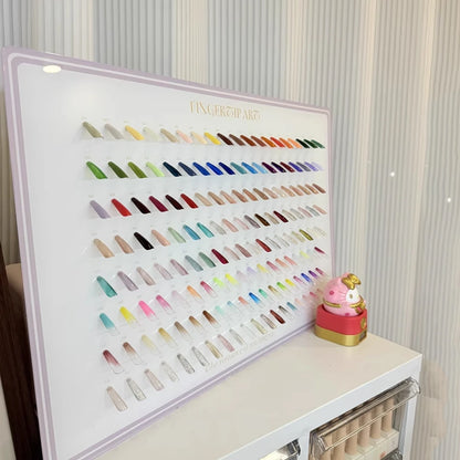 Tilted Nail Color Swatch Board, perfect for nail salon