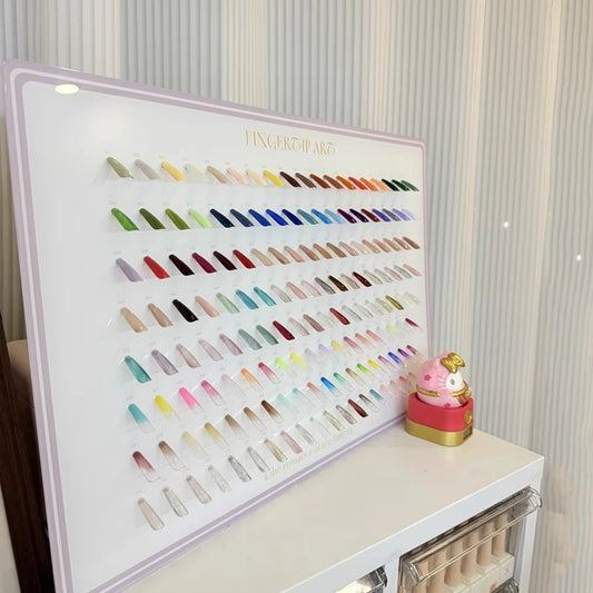 Tilted Nail Color Swatch Board, perfect for nail salon