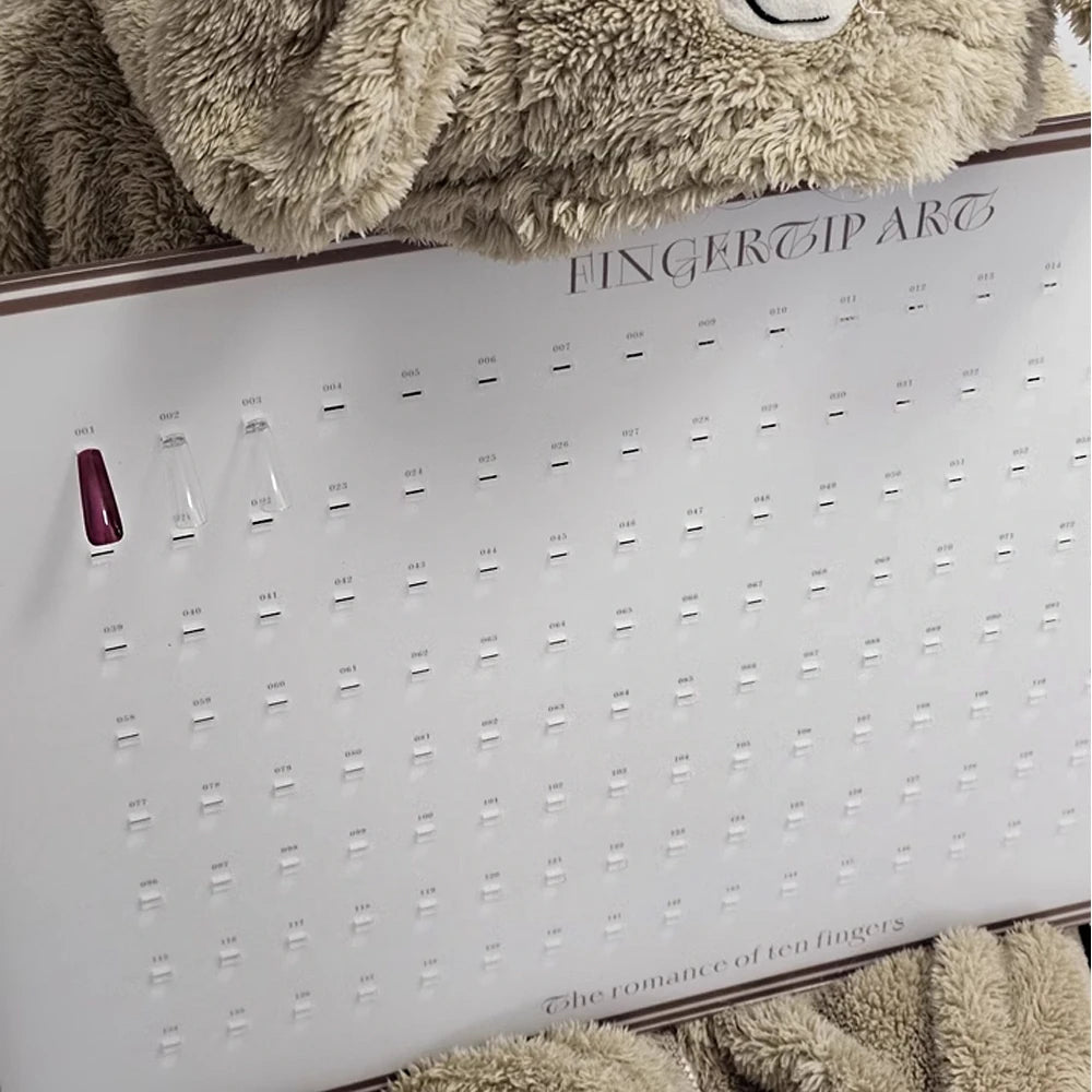 Tilted Nail Color Swatch Board, perfect for nail salon