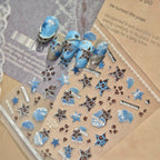 Trendy Leopard Print Cross Nail Stickers | DIY Edgy Animal Print Nail Art Decals 