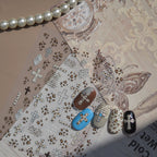 Trendy Leopard Print Cross Nail Stickers | DIY Edgy Animal Print Nail Art Decals 