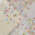 Tropical Summer Beach Nail Stickers - 3D Vacation Decals