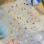 Tropical Summer Beach Nail Stickers - 3D Vacation Decals