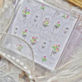 Tulip & Bow Rhinestone Nail Stickers – Pre-Arranged Self-Adhesive Nail Gems MD021