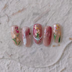 Tulip Nail Art Stickers Tulip Flower Adhesive Sticker Decals MN247