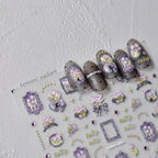 Tulips Nail Art Stickers Adhesive Pink Tulip Flower Embossed Sticker Decals to2887