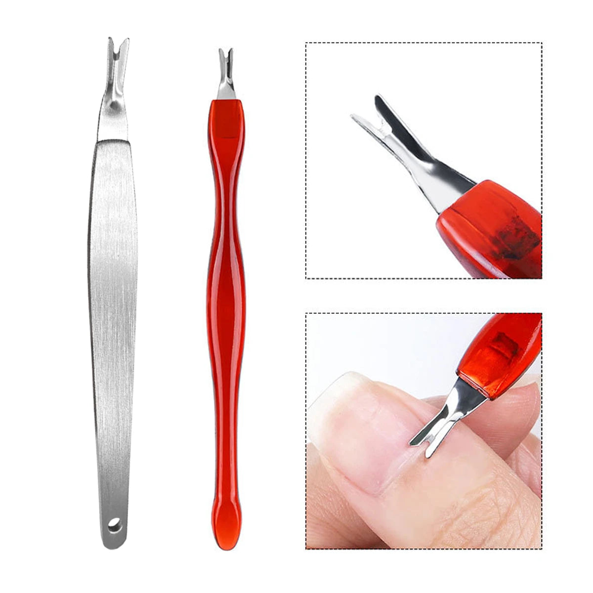 V-Shaped Cuticle Trimmer & Pusher for Nail Care