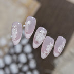 Vintage Baroque & White Lace 3D Embossed Nail Art Stickers 1023