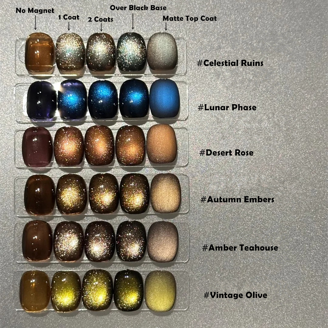 Vintage Colors Cat Eye Magnetic Gel Polish For Fall & Winter 12ml
