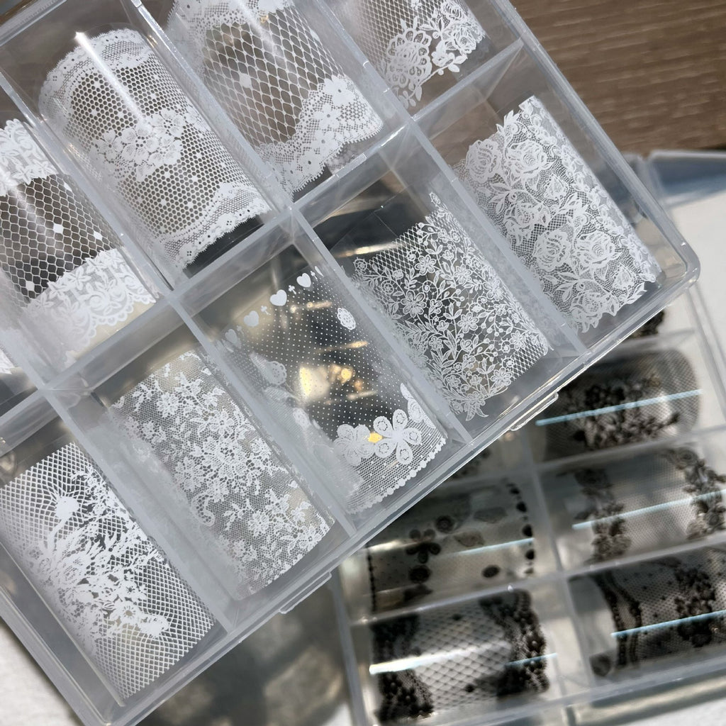 Vintage Floral Lace Nail Foil Collection