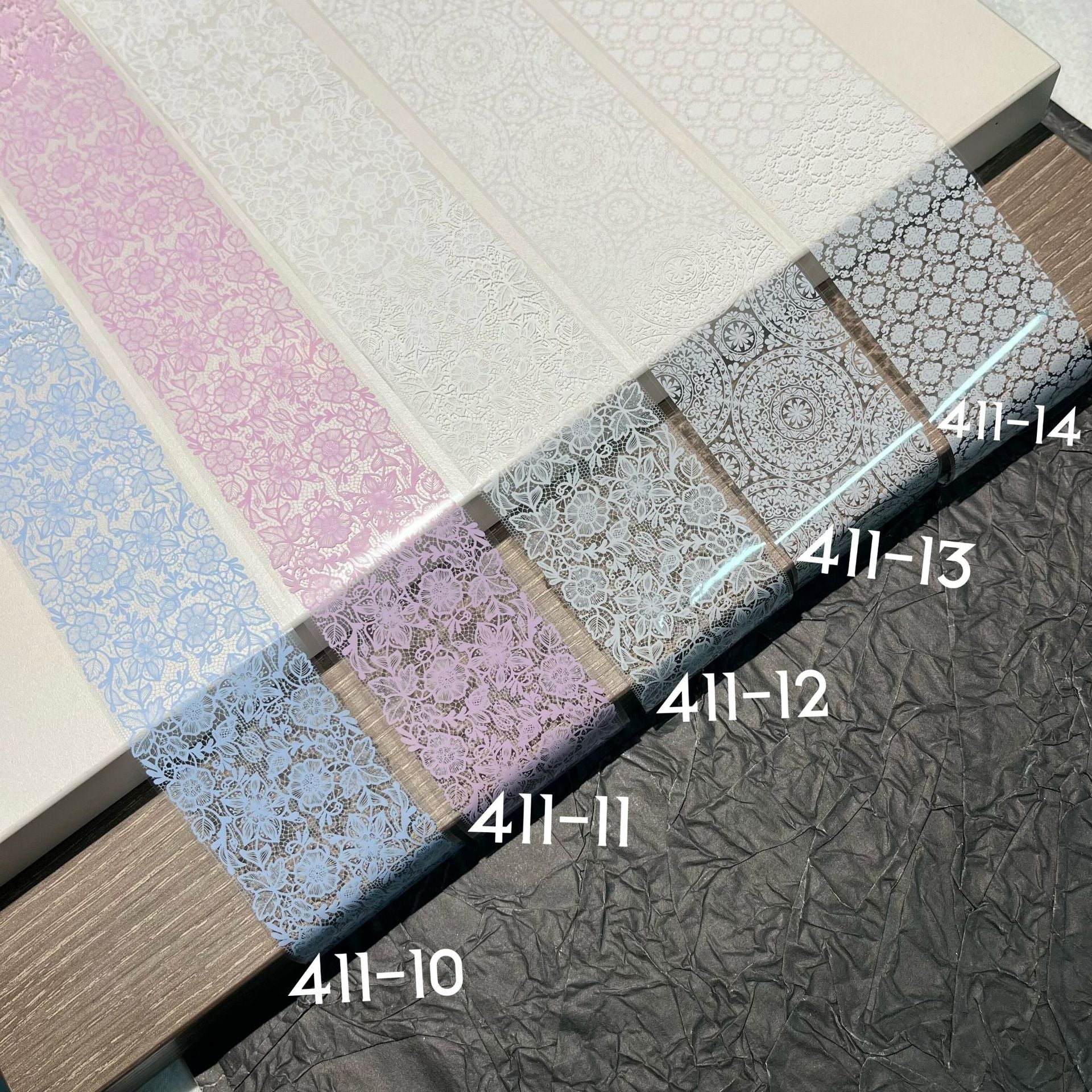 Vintage Floral Lace Nail Foil Collection