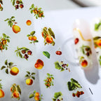 Vintage Fruit Nail Stickers | Artistic Botanical Cherry & Lemon Nail Art Decals TS1446