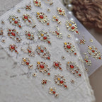 Vintage Gold Gemstone Nail Stickers for DIY Manicure MS898