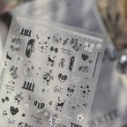 Vintage Music Note & Cat Nail Stickers