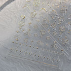 Vintage Nail Art Stickers Adhesive Gold Silver Damask Sticker Decals to4138