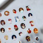  Vintage Nail Art Stickers Adhesive Portrait Sticker Decals 