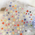 Vintage Oil Painting Floral Nail Art Stickers - Cottagecore Wildflower Decals