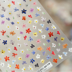 Vintage Oil Painting Floral Nail Art Stickers - Cottagecore Wildflower Decals