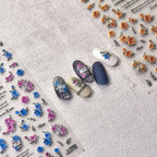 Vintage Rose Nail Art Stickers Adhesive Embossed Sticker Decals DIY Manicure Accessories to2583