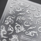 Vintage Vine Design Nail Art Stickers Damask Vines Adhesive Embossed Sticker Decals TS259