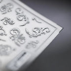 Vintage Vine Design Nail Art Stickers Damask Vines Adhesive Embossed Sticker Decals TS259