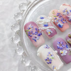 Violets Nail Art Stickers 3D Adhesive Sliders Gillyflower Sticker Decals TS2954