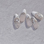 White Butterfly Nail Sticker 3D Adhesive Decals MS570