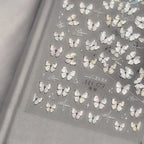 White Butterfly Nail Sticker 3D Adhesive Decals MS570