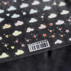 White Cloud Nail Art Stickers 3D Adhesive Sticker Decals TS536