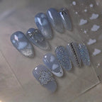 White Cloud Nail Art Stickers 3D Adhesive Sticker Decals TS536